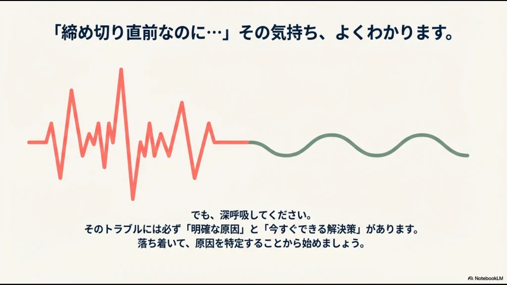 締め切り直前のダウンロードエラーによる焦りと解決への心構え