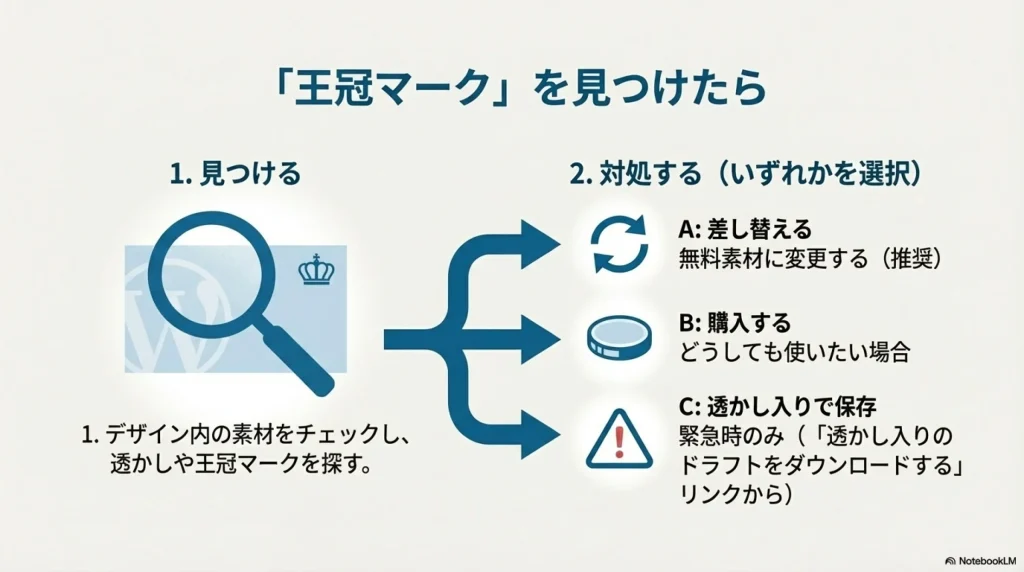 有料素材が含まれている場合のダウンロード解決手順とProトライアルの案内